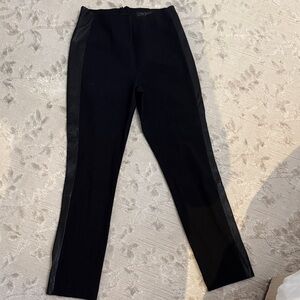 Rag & Bone Black Trousers with leather trim